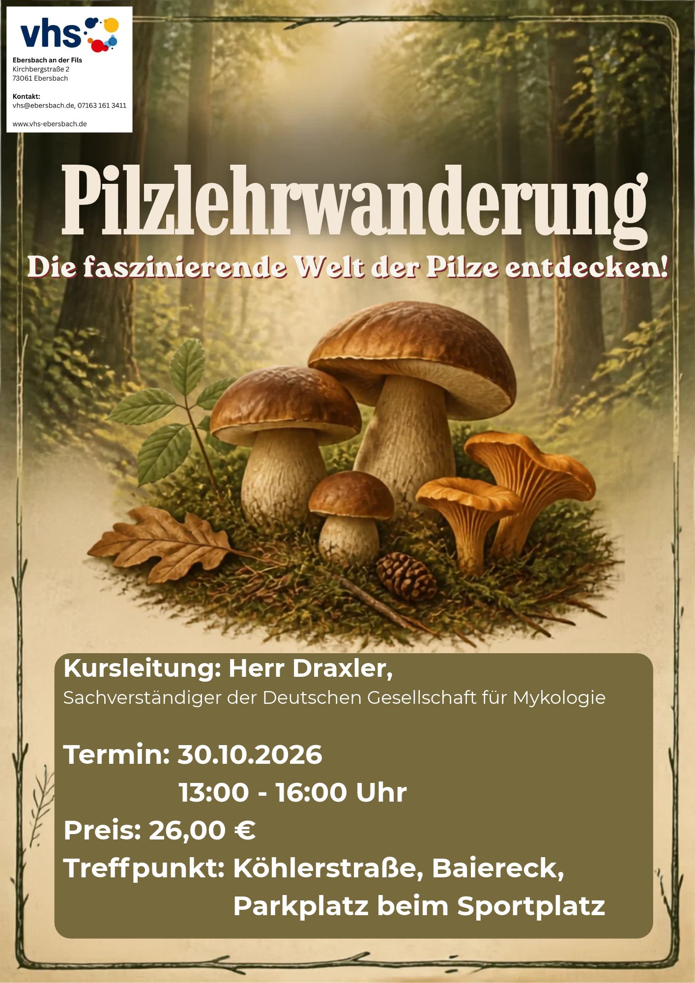 Pilzlehrwanderung